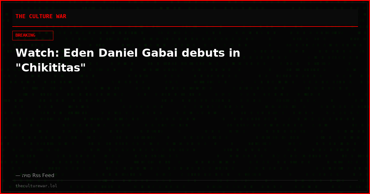 Watch: Eden Daniel Gabai debuts in "Chikititas"