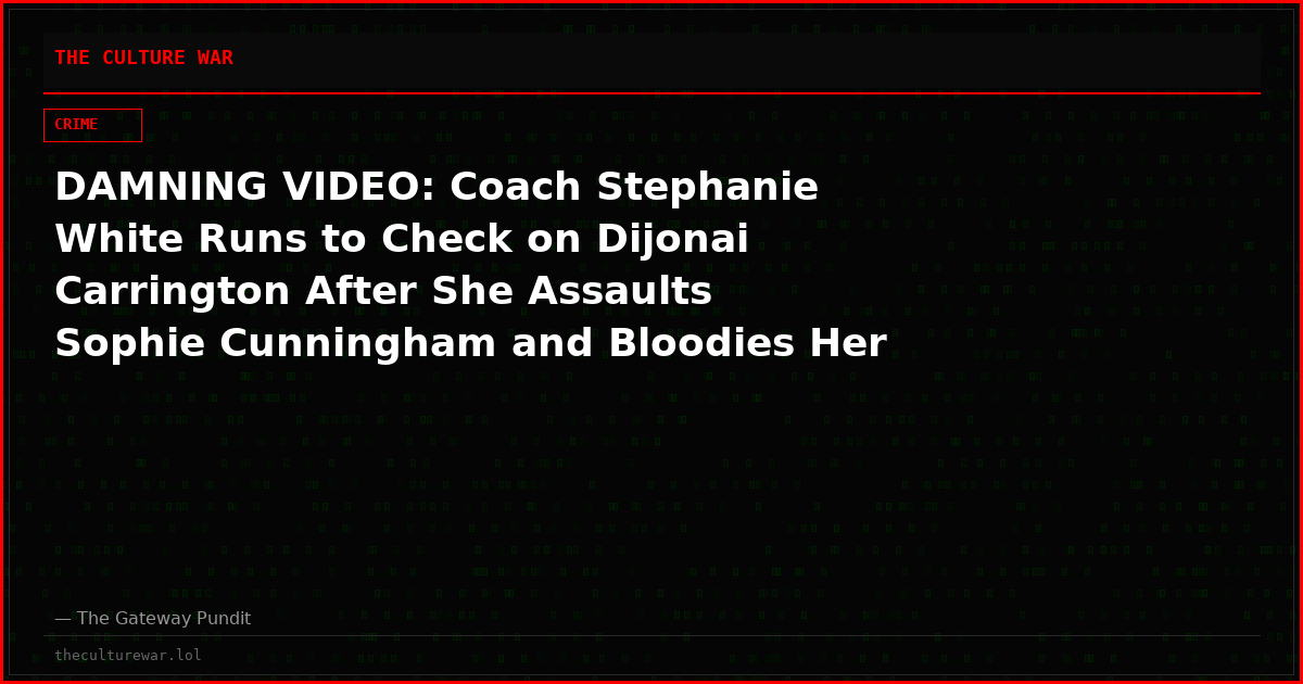 DAMNING VIDEO: Coach Stephanie White Runs to Check on Dijonai Carrington After She Assaults Sophie Cunningham and Bloodies Her Mouth!