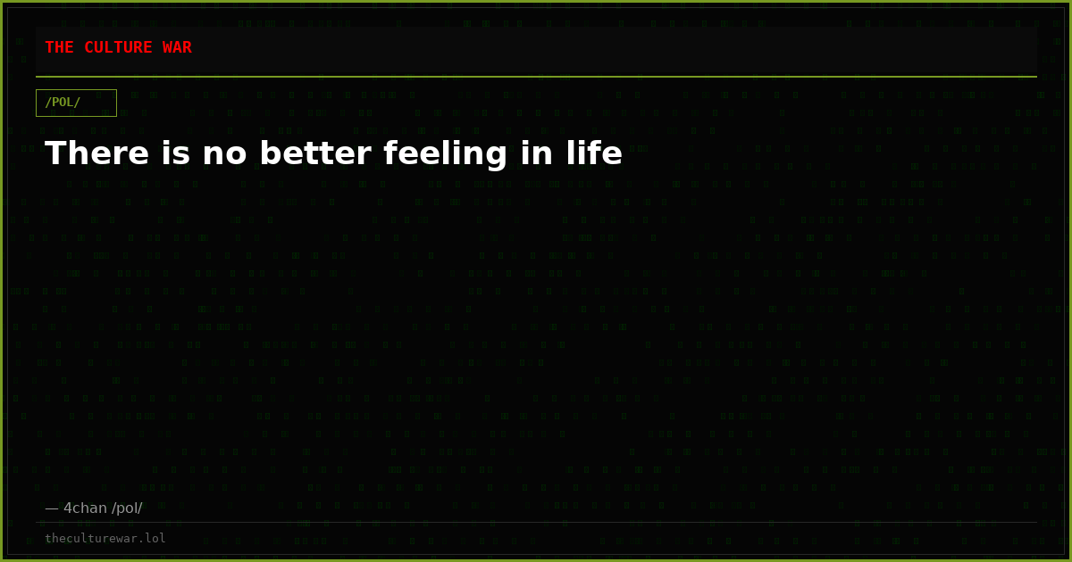 There is no better feeling in life