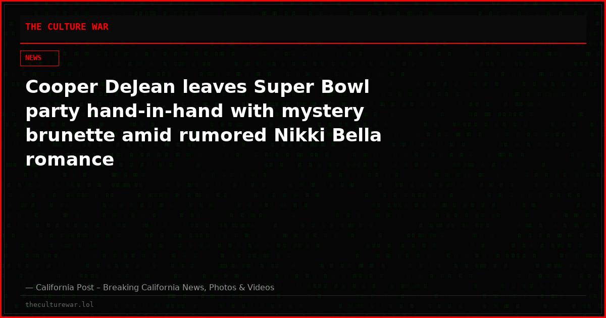 Cooper DeJean leaves Super Bowl party hand-in-hand with mystery brunette amid rumored Nikki Bella romance