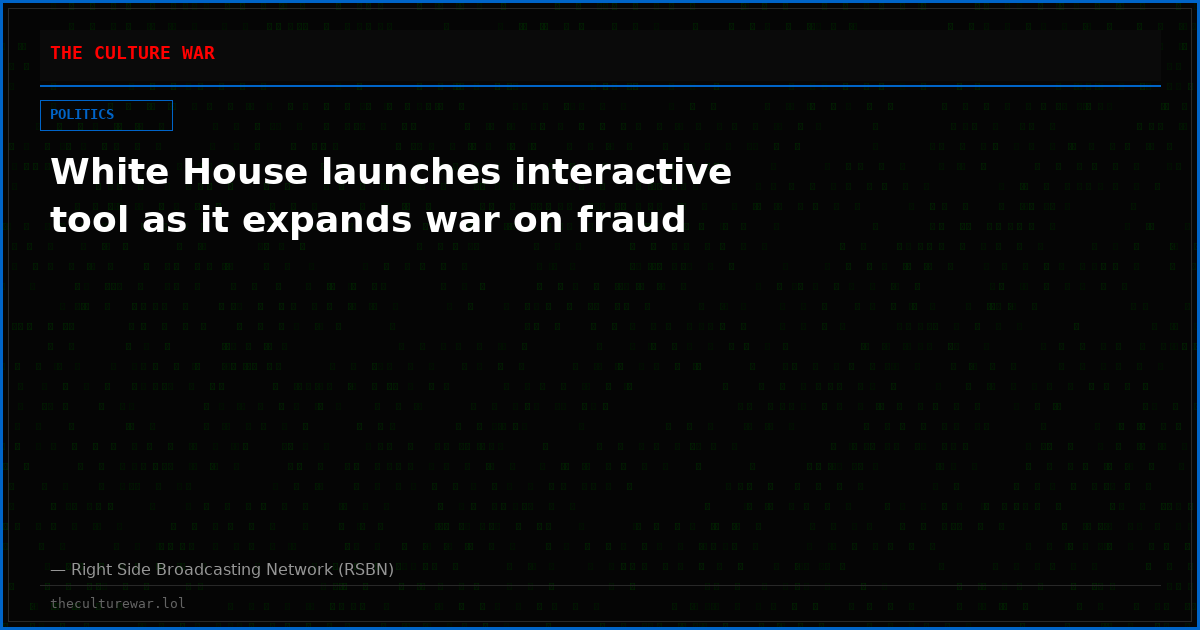 White House launches interactive tool as it expands war on fraud