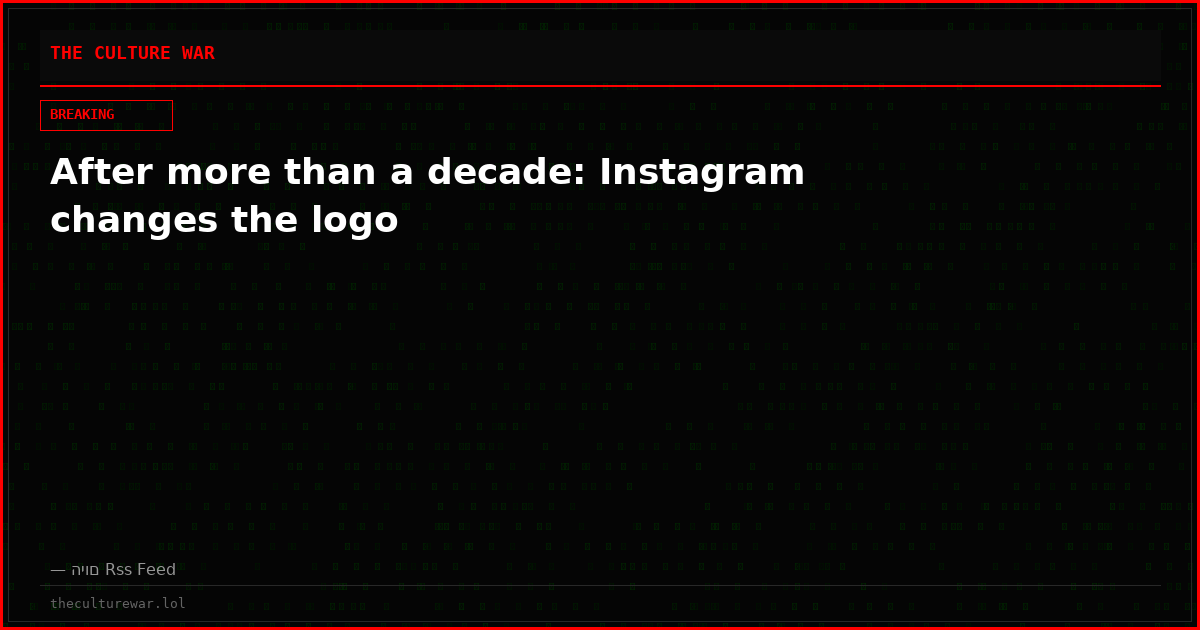 After more than a decade: Instagram changes the logo