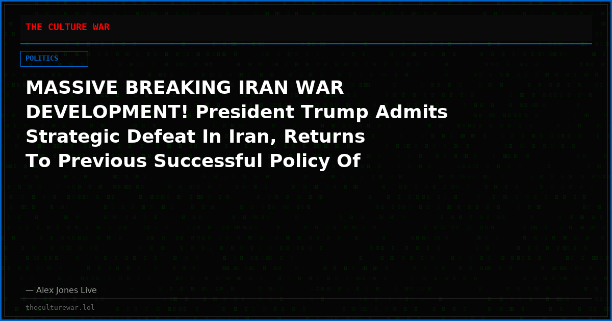 MASSIVE BREAKING IRAN WAR DEVELOPMENT! President Trump Admits Strategic Defeat In Iran, Returns To Previous Successful Policy Of Siege Ignoring Netanyahu Demands For Total War! PLUS, Trump Admin Has “Ordered” Israel To Stop Attacking Lebanon As Huckabee Accuses Israel Of “Horrific Acts Of Terror!”