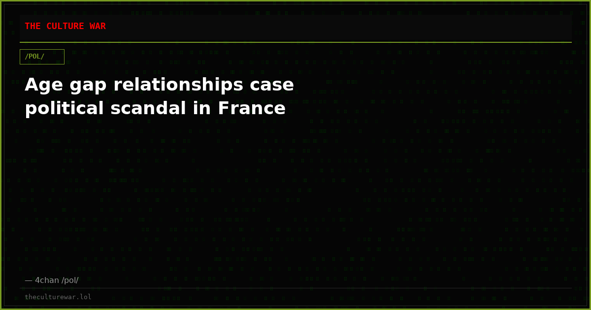 Age gap relationships case political scandal in France