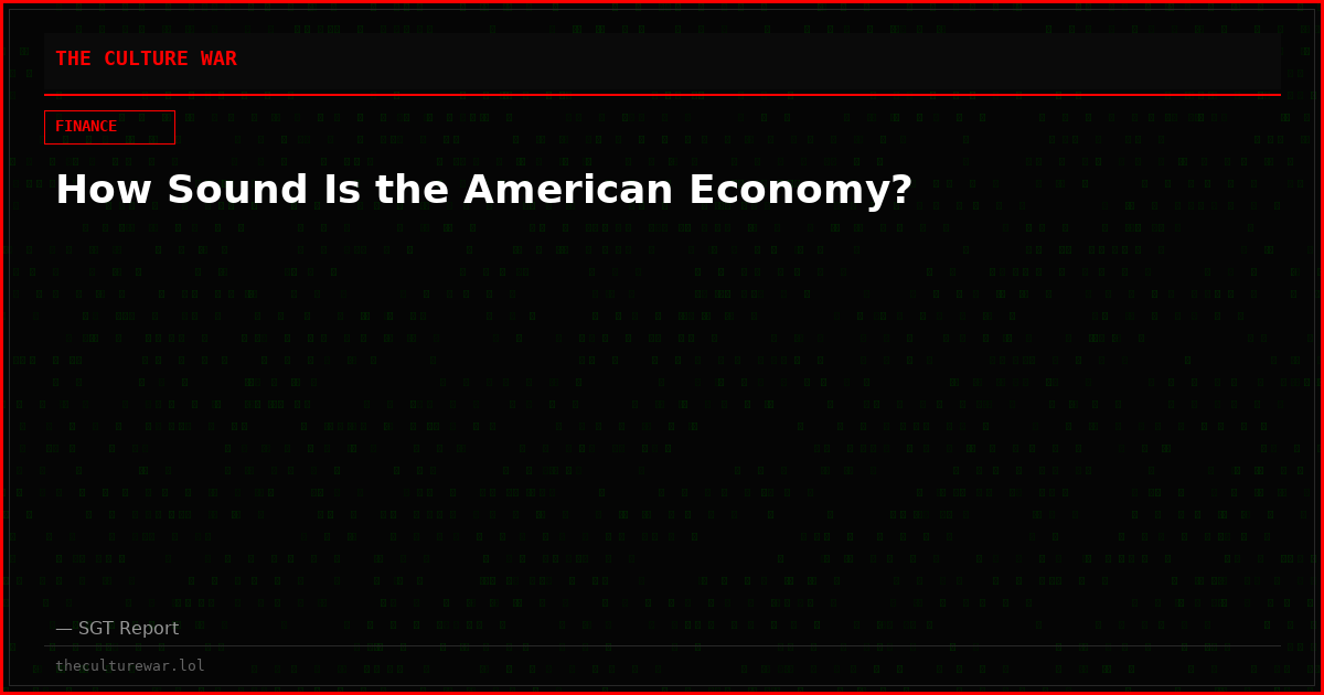 How Sound Is the American Economy?