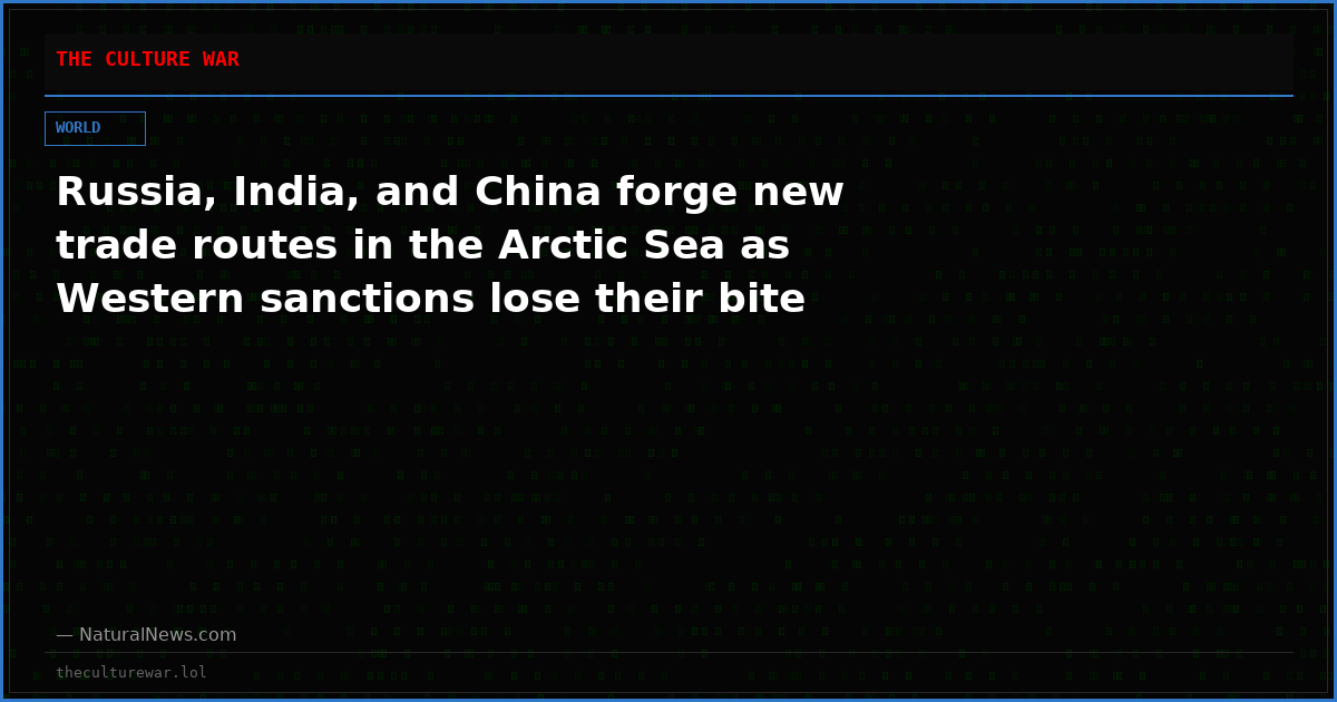 Russia, India, and China forge new trade routes in the Arctic Sea as Western sanctions lose their bite