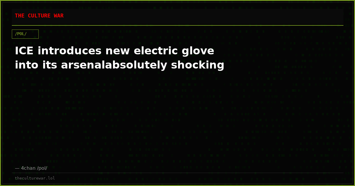 ICE introduces new electric glove into its arsenalabsolutely shocking
