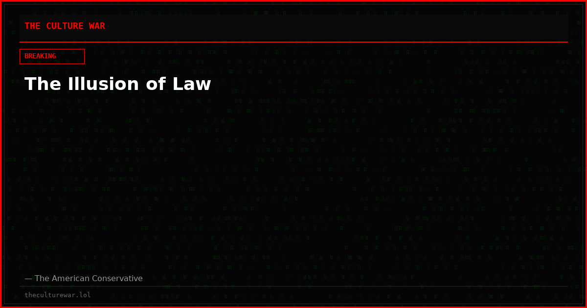 The Illusion of Law