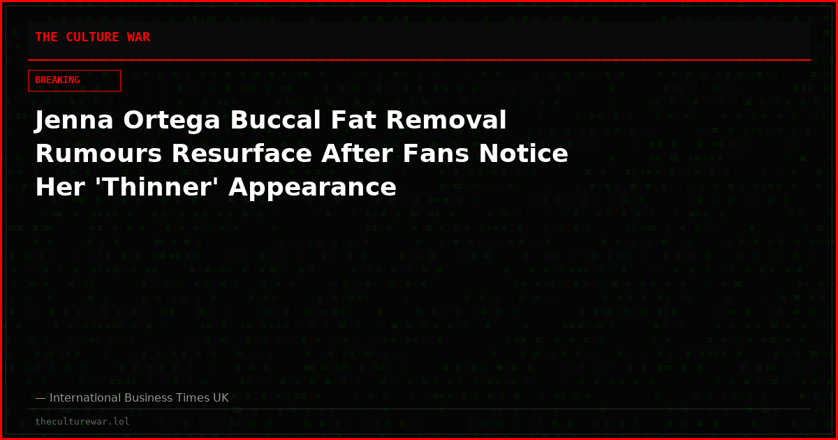 Jenna Ortega Buccal Fat Removal Rumours Resurface After Fans Notice Her 'Thinner' Appearance