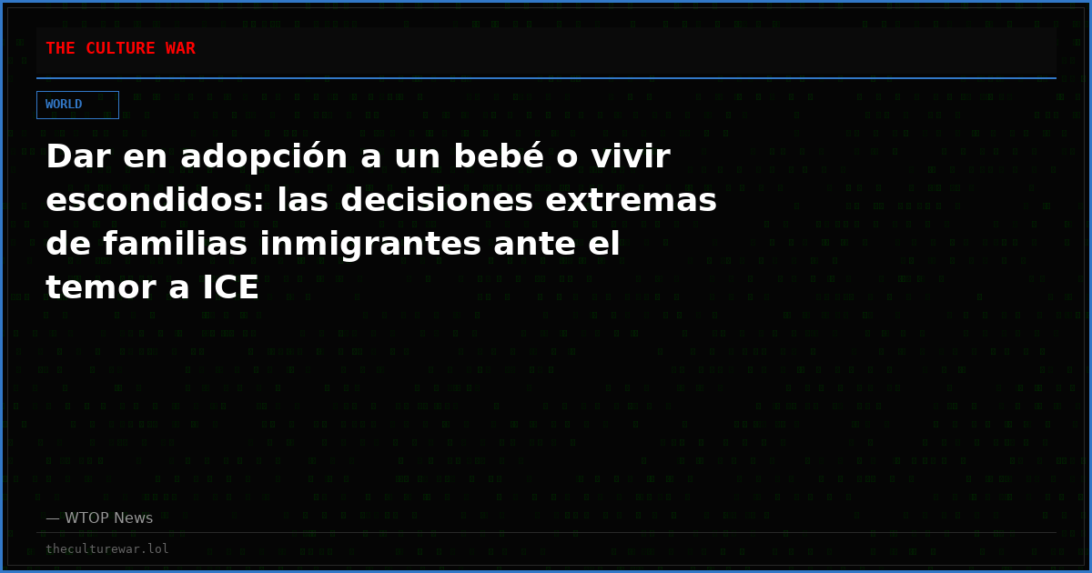 Dar en adopción a un bebé o vivir escondidos: las decisiones extremas de familias inmigrantes ante el temor a ICE