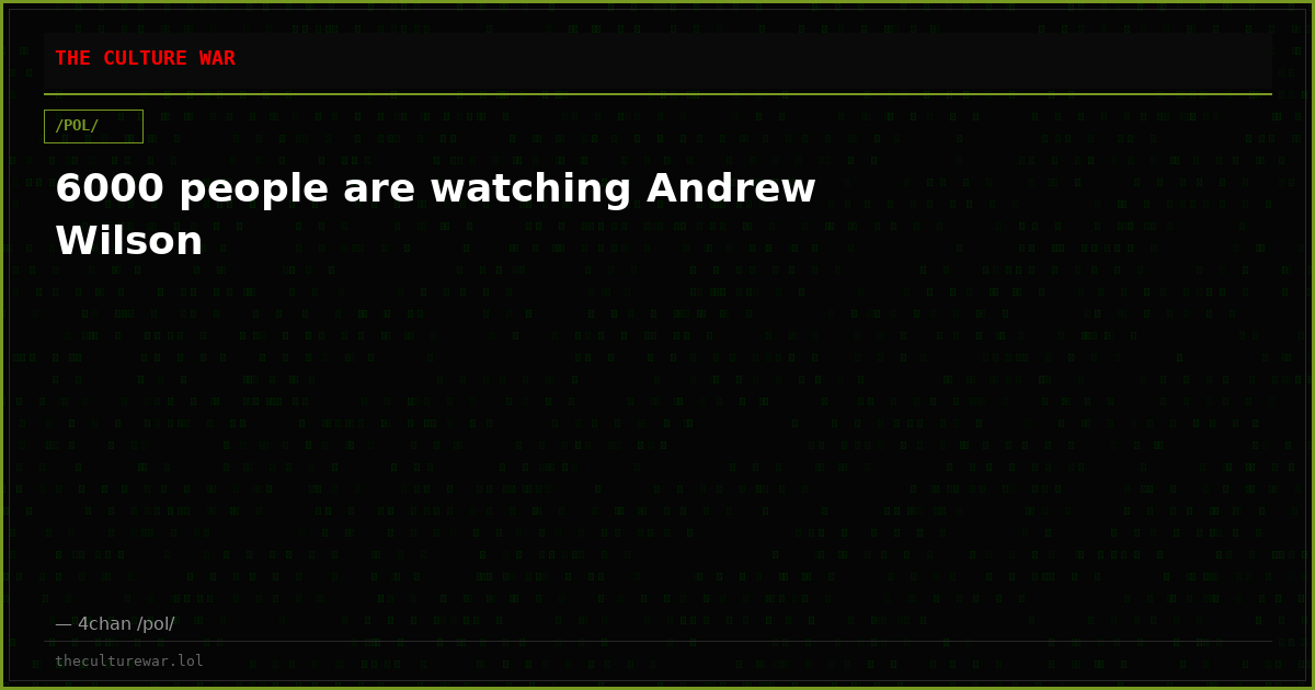 6000 people are watching Andrew Wilson