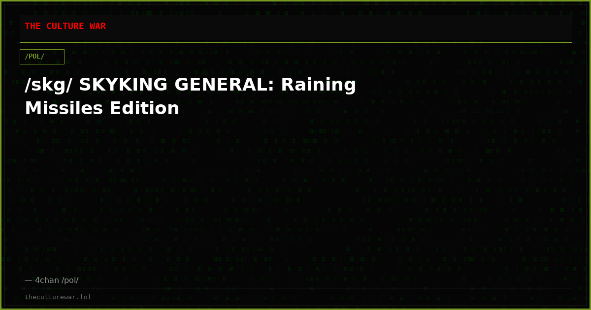 /skg/ SKYKING GENERAL: Raining Missiles Edition