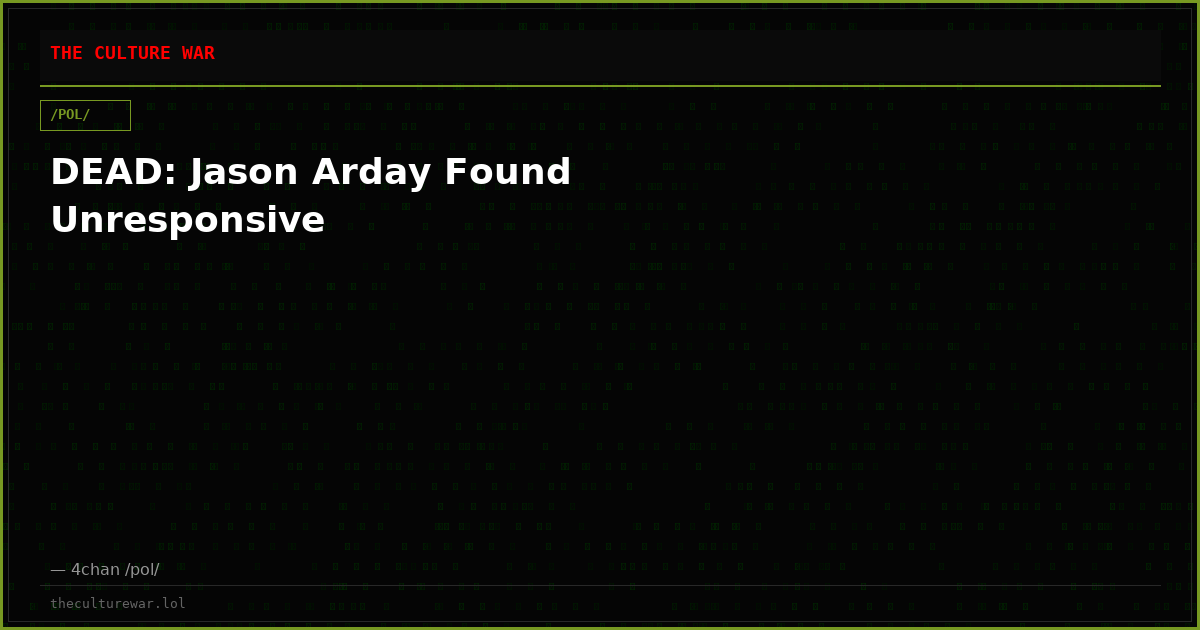DEAD: Jason Arday Found Unresponsive