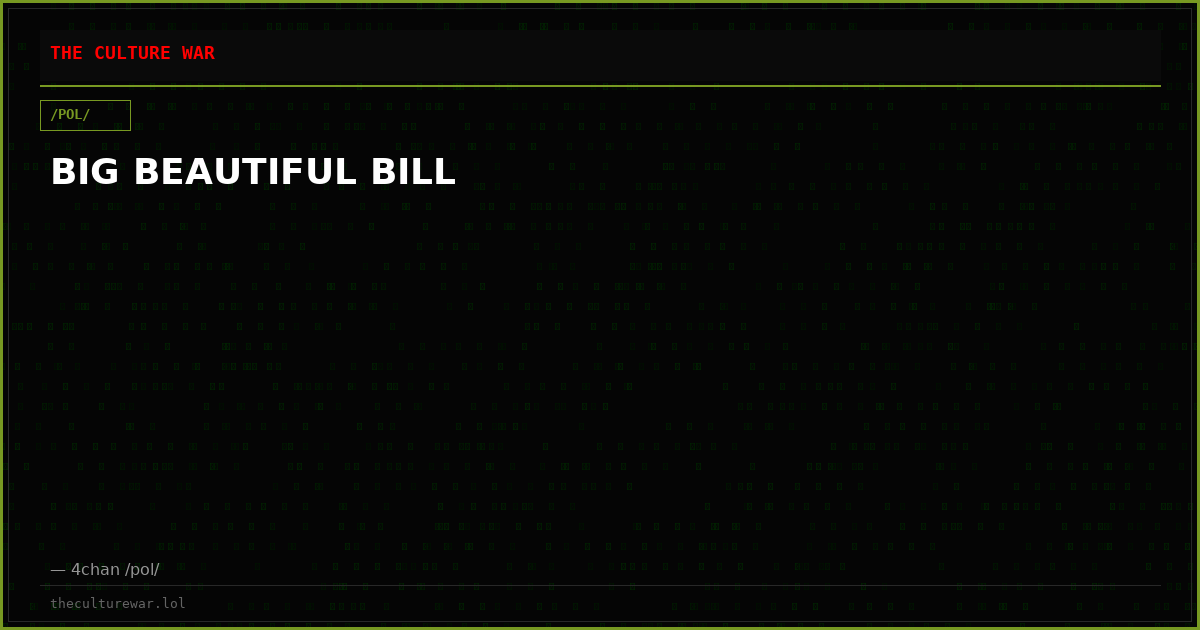 BIG BEAUTIFUL BILL