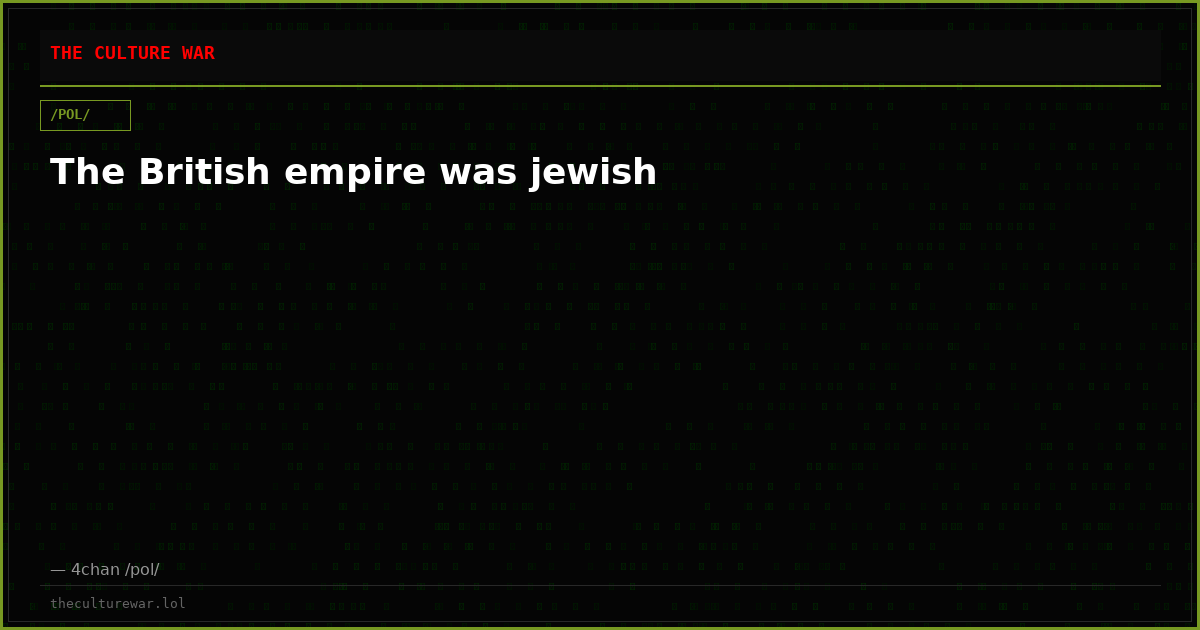 The British empire was jewish