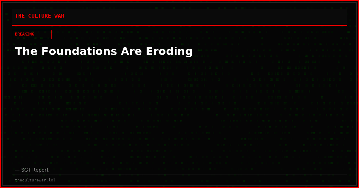The Foundations Are Eroding