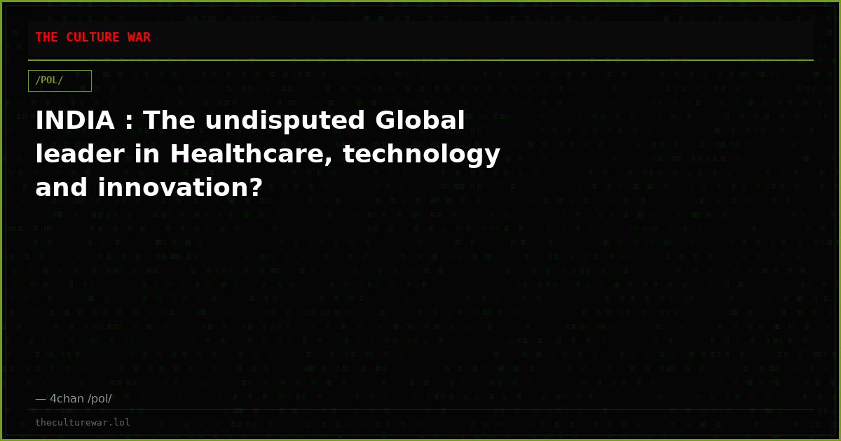 INDIA : The undisputed Global leader in Healthcare, technology and innovation?