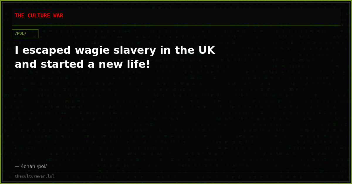 I escaped wagie slavery in the UK and started a new life!