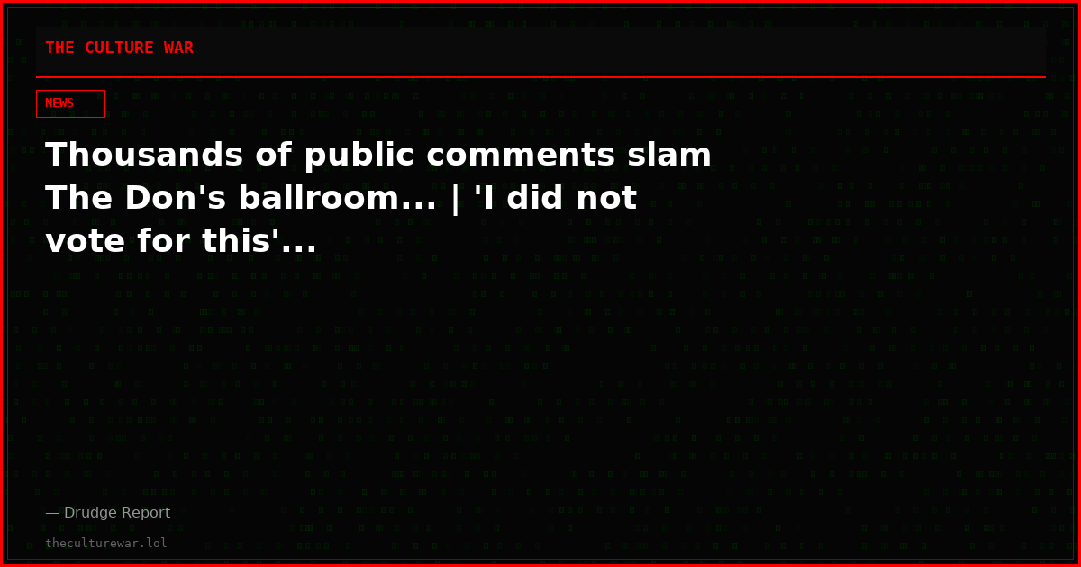 Thousands of public comments slam The Don's ballroom... | 'I did not vote for this'...
