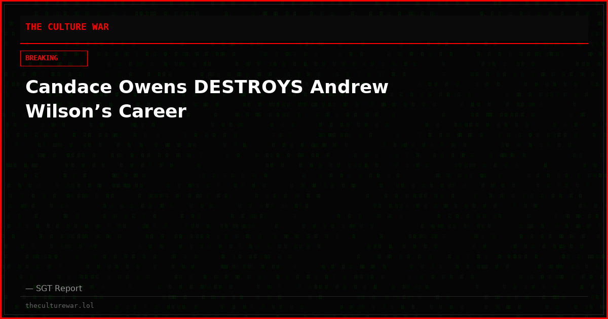 Candace Owens DESTROYS Andrew Wilson’s Career