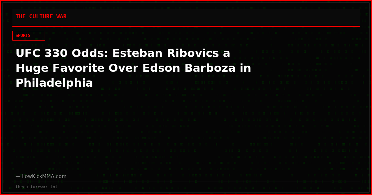 UFC 330 Odds: Esteban Ribovics a Huge Favorite Over Edson Barboza in Philadelphia