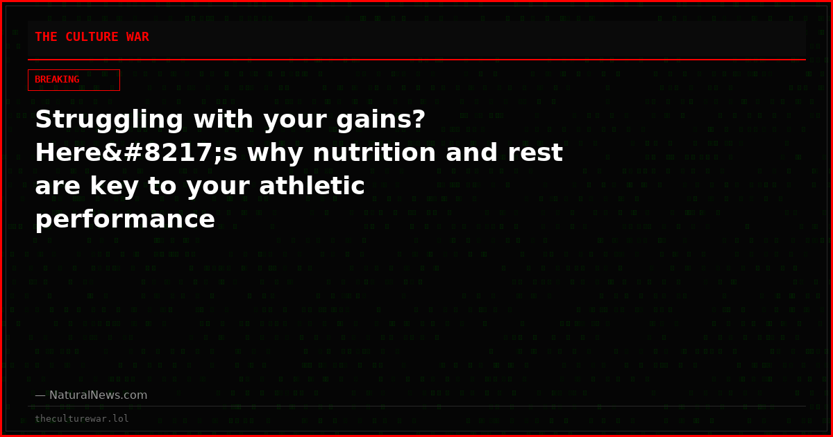 Struggling with your gains? Here’s why nutrition and rest are key to your athletic performance