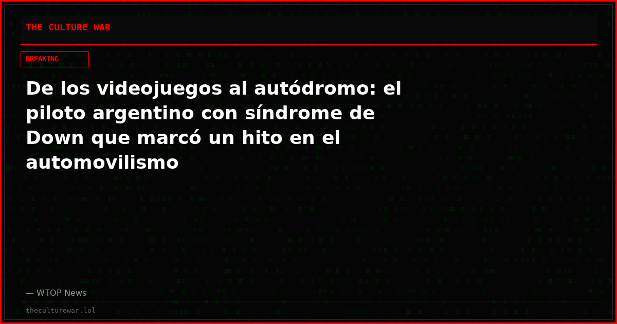De los videojuegos al autódromo: el piloto argentino con síndrome de Down que marcó un hito en el automovilismo