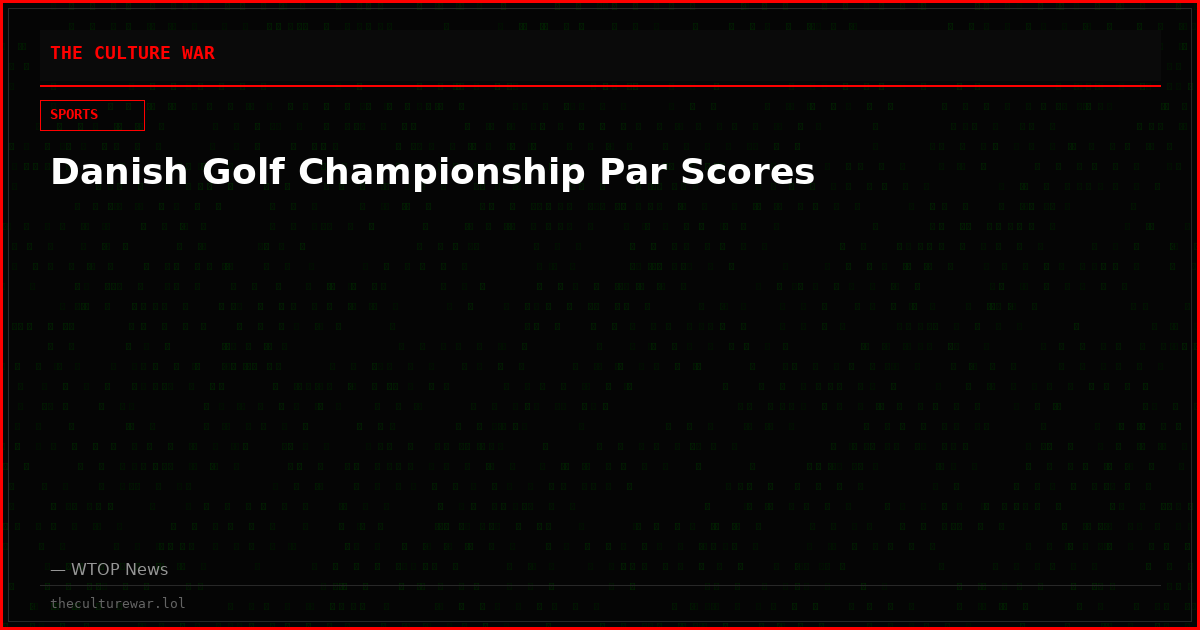 Danish Golf Championship Par Scores