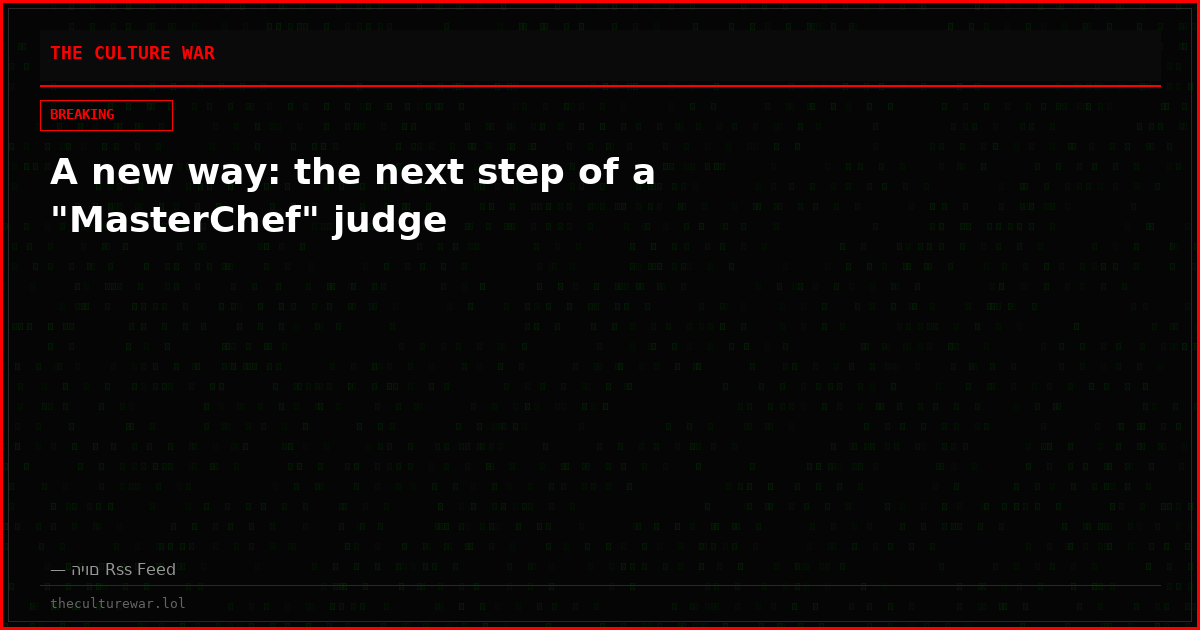 A new way: the next step of a "MasterChef" judge