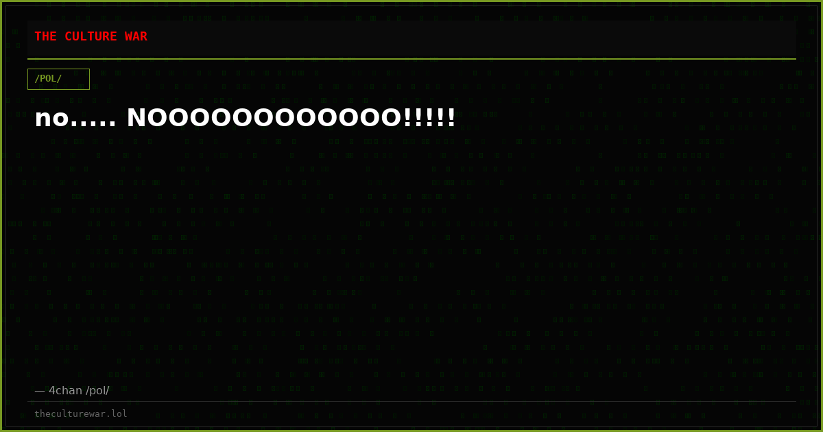 no..... NOOOOOOOOOOOO!!!!!