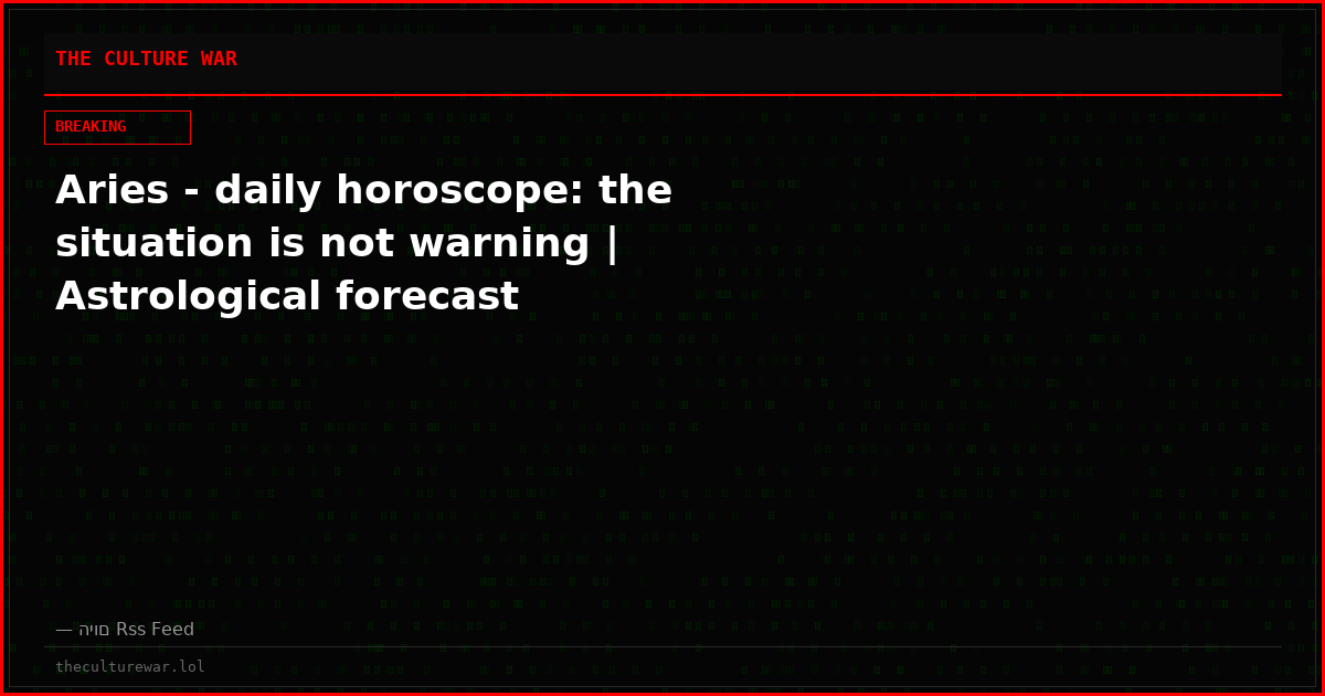 Aries - daily horoscope: the situation is not warning | Astrological forecast