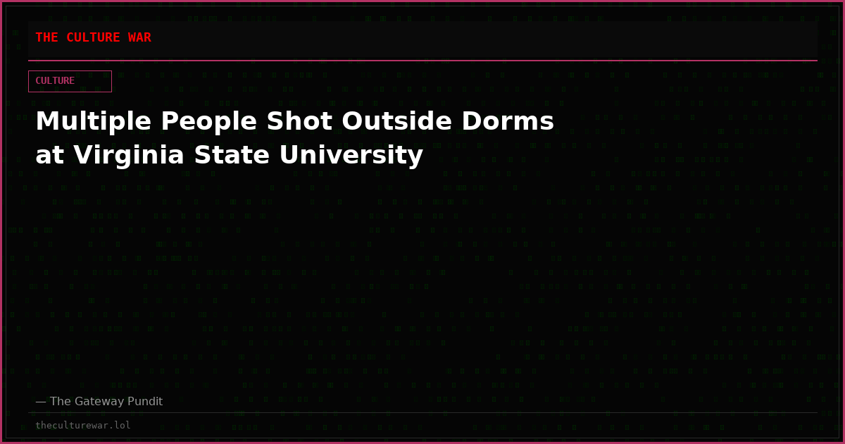 Multiple People Shot Outside Dorms at Virginia State University