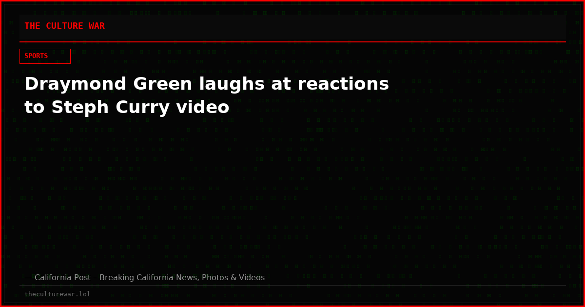 Draymond Green laughs at reactions to Steph Curry video