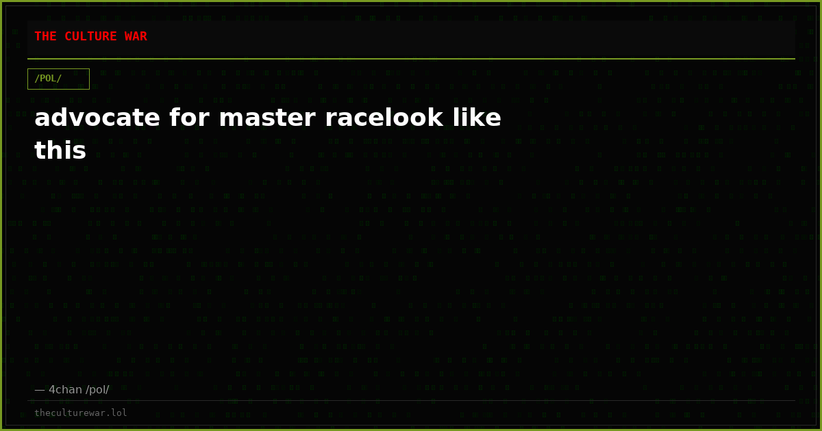 advocate for master racelook like this