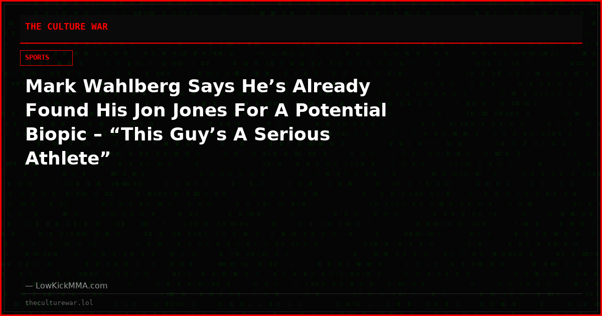 Mark Wahlberg Says He’s Already Found His Jon Jones For A Potential Biopic – “This Guy’s A Serious Athlete”