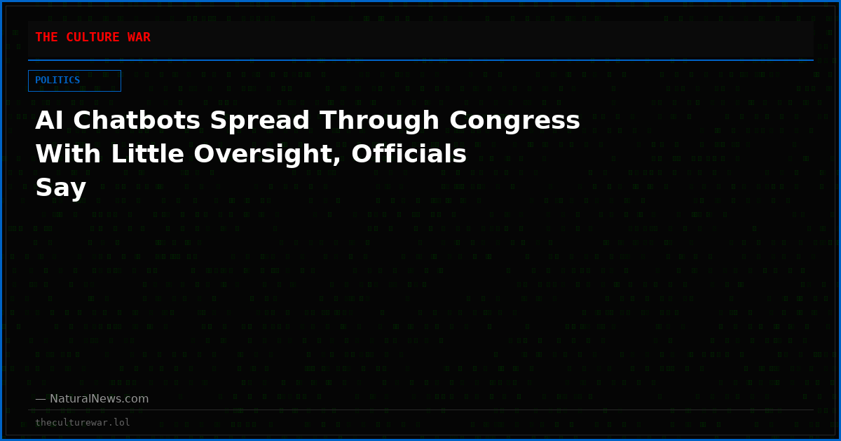 AI Chatbots Spread Through Congress With Little Oversight, Officials Say