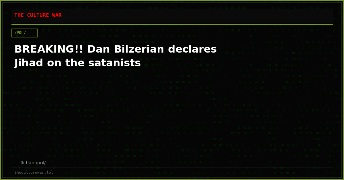 BREAKING!! Dan Bilzerian declares Jihad on the satanists