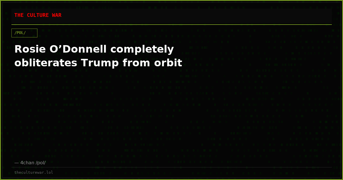 Rosie O’Donnell completely obliterates Trump from orbit