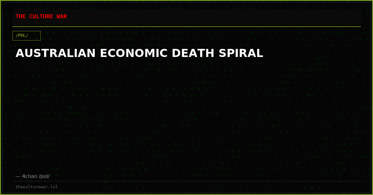 AUSTRALIAN ECONOMIC DEATH SPIRAL