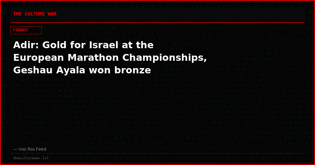 Adir: Gold for Israel at the European Marathon Championships, Geshau Ayala won bronze