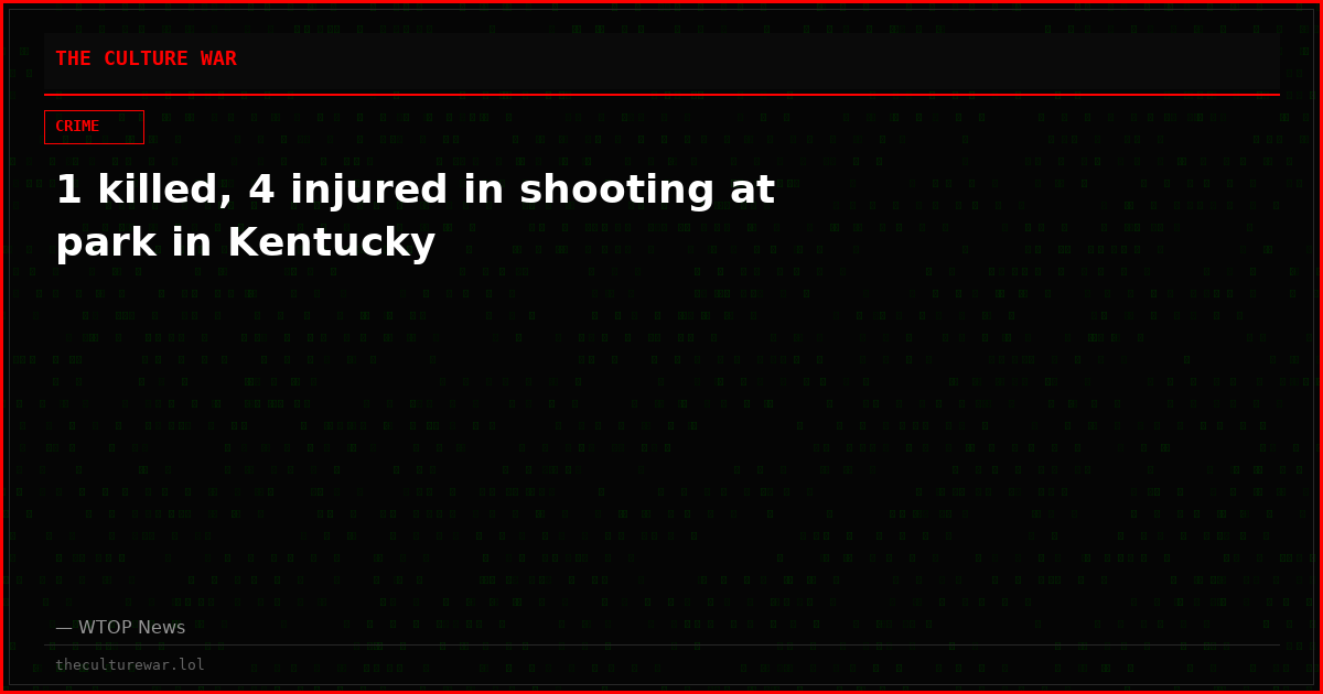 1 killed, 4 injured in shooting at park in Kentucky