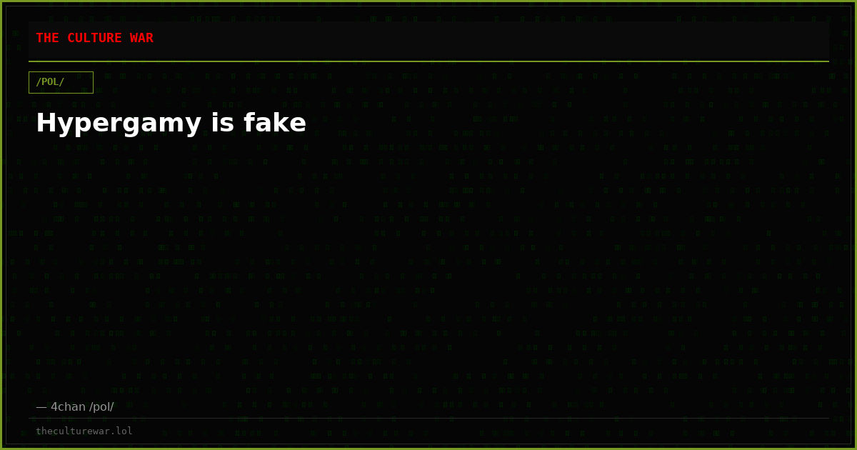 Hypergamy is fake