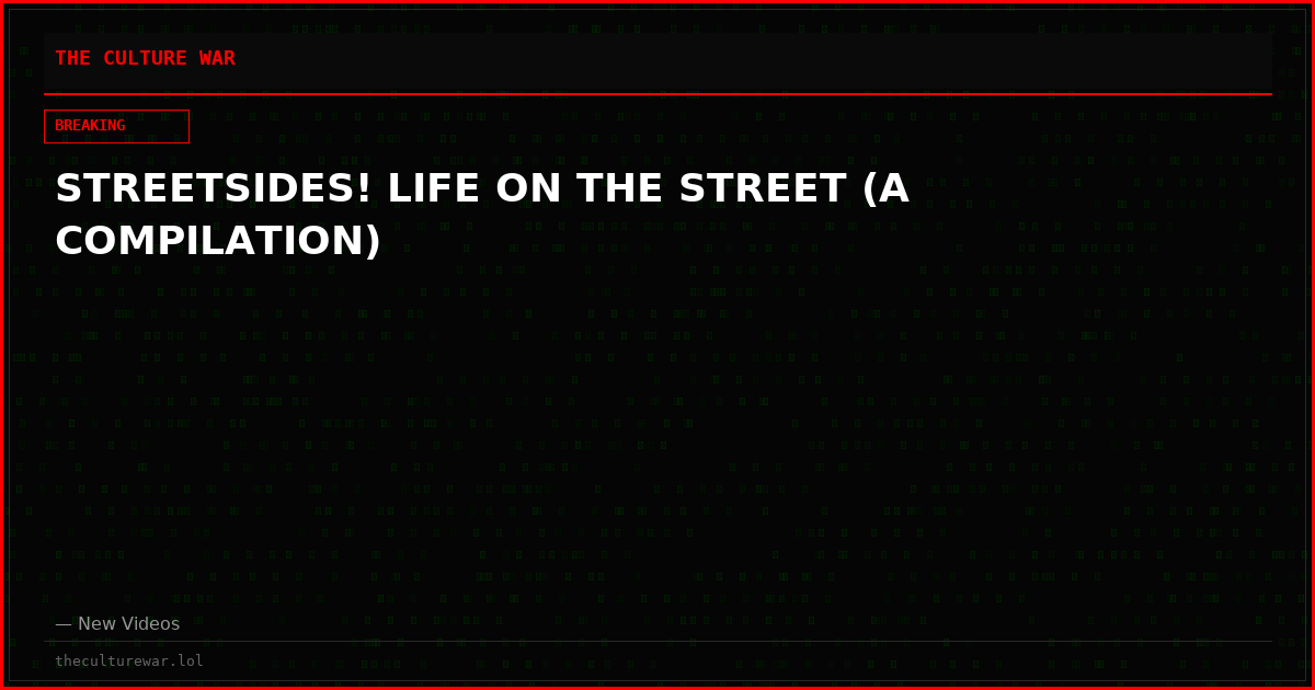 STREETSIDES! LIFE ON THE STREET (A COMPILATION)