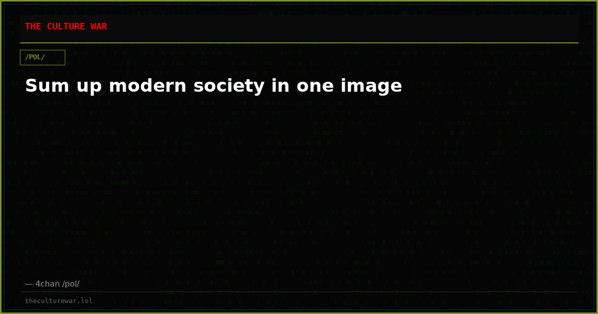 Sum up modern society in one image