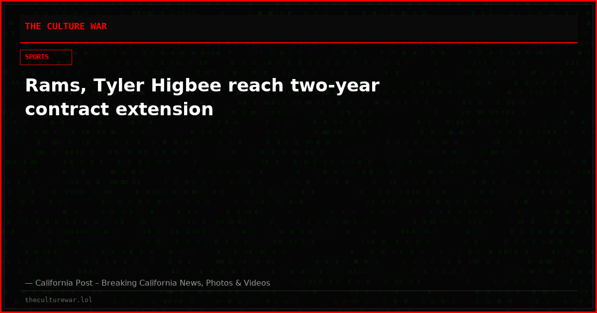 Rams, Tyler Higbee reach two-year contract extension