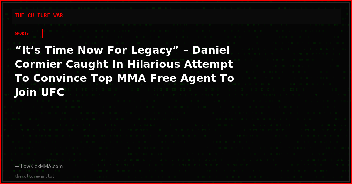 “It’s Time Now For Legacy” – Daniel Cormier Caught In Hilarious Attempt To Convince Top MMA Free Agent To Join UFC