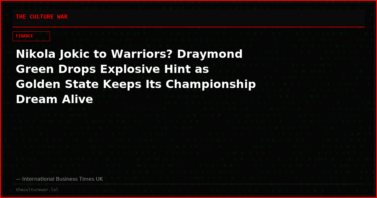 Nikola Jokic to Warriors? Draymond Green Drops Explosive Hint as Golden State Keeps Its Championship Dream Alive