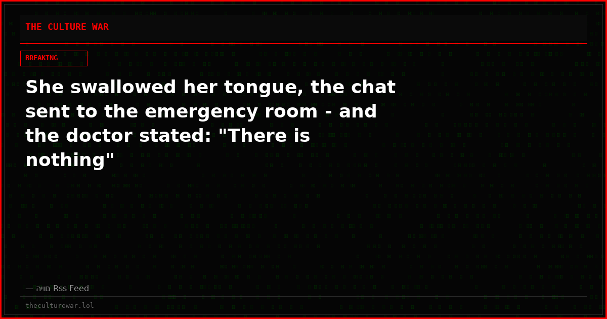 She swallowed her tongue, the chat sent to the emergency room - and the doctor stated: "There is nothing"