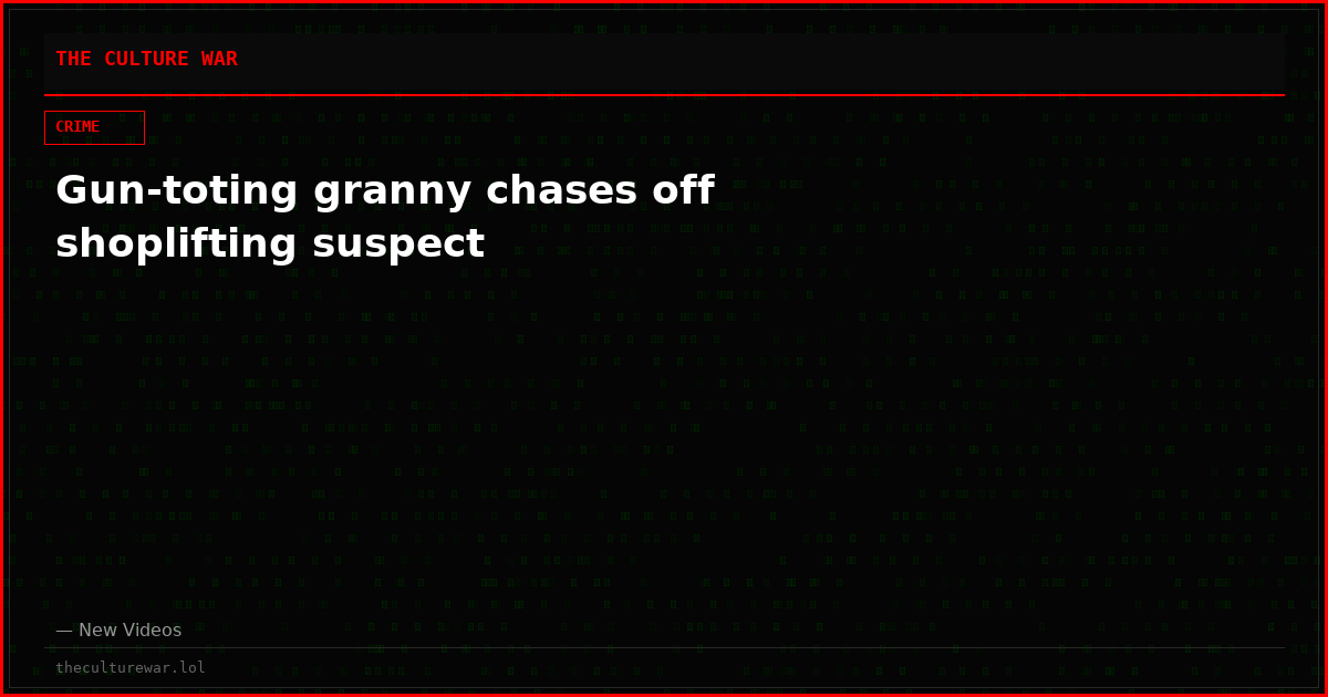 Gun-toting granny chases off shoplifting suspect