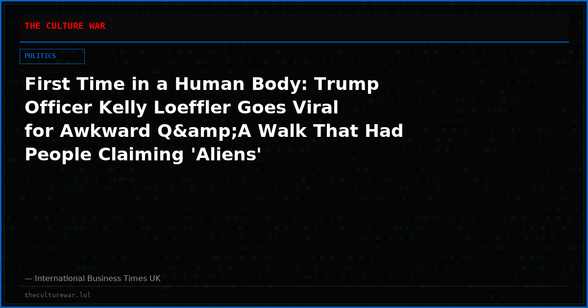 First Time in a Human Body: Trump Officer Kelly Loeffler Goes Viral for Awkward Q&amp;A Walk That Had People Claiming 'Aliens'